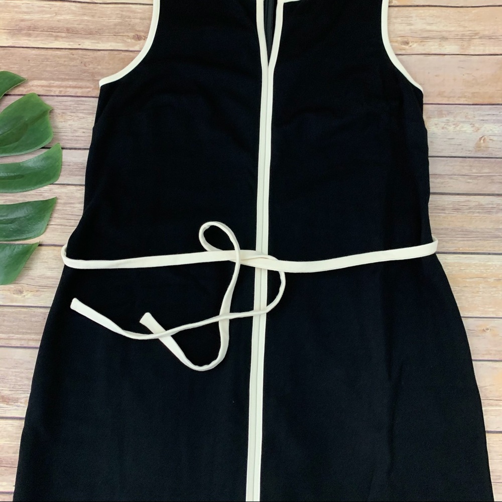 Talbots black and cream ponte knit sheath dress - Picture 2 of 10